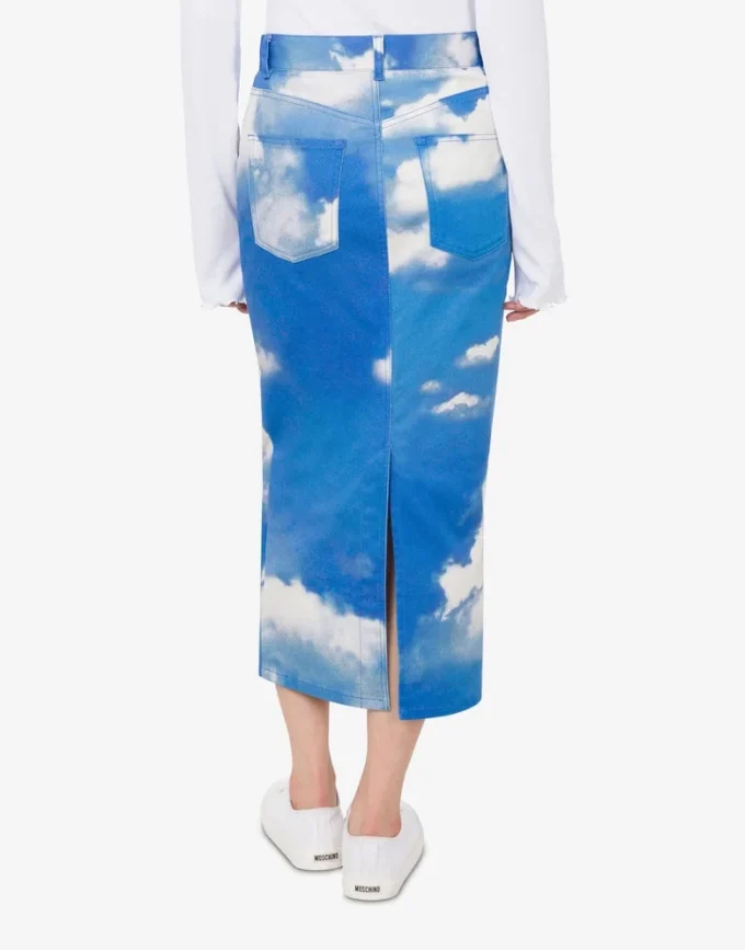 Archive Clouds cotton bull skirt