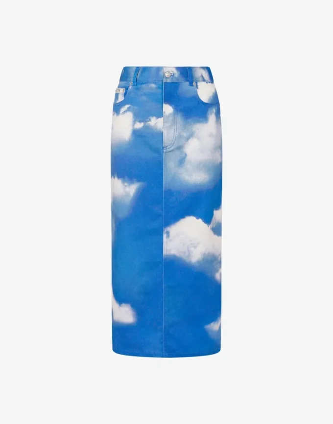 Archive Clouds cotton bull skirt