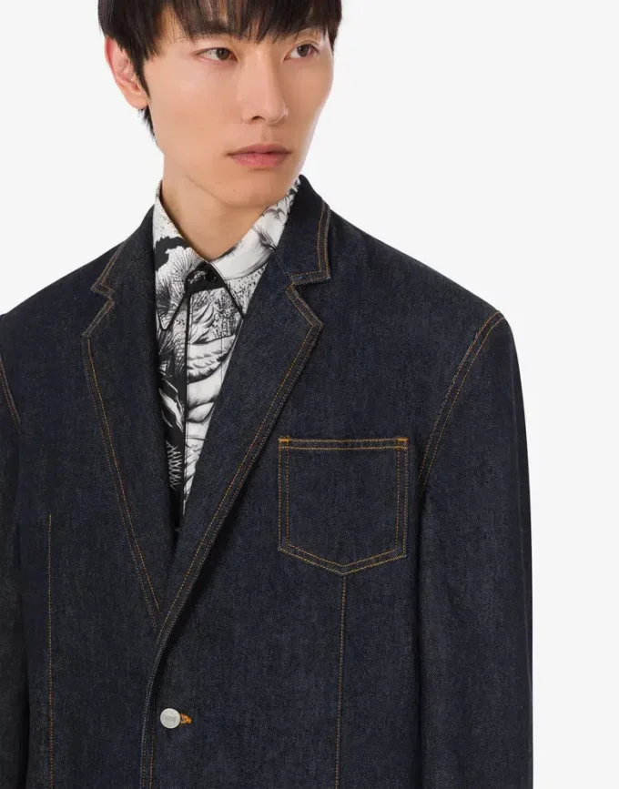 Blue cotton denim jacket