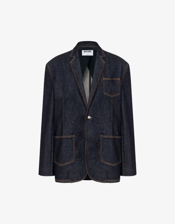 Blue cotton denim jacket