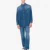 Blue cotton denim pants