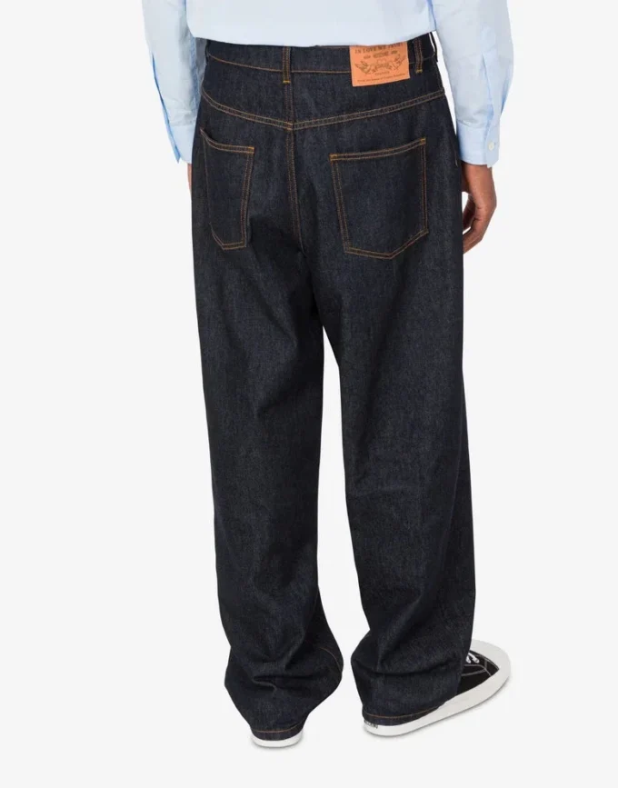 Blue cotton denim pants
