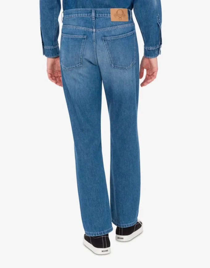 Blue cotton denim pants