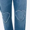 Blue cotton denim pants