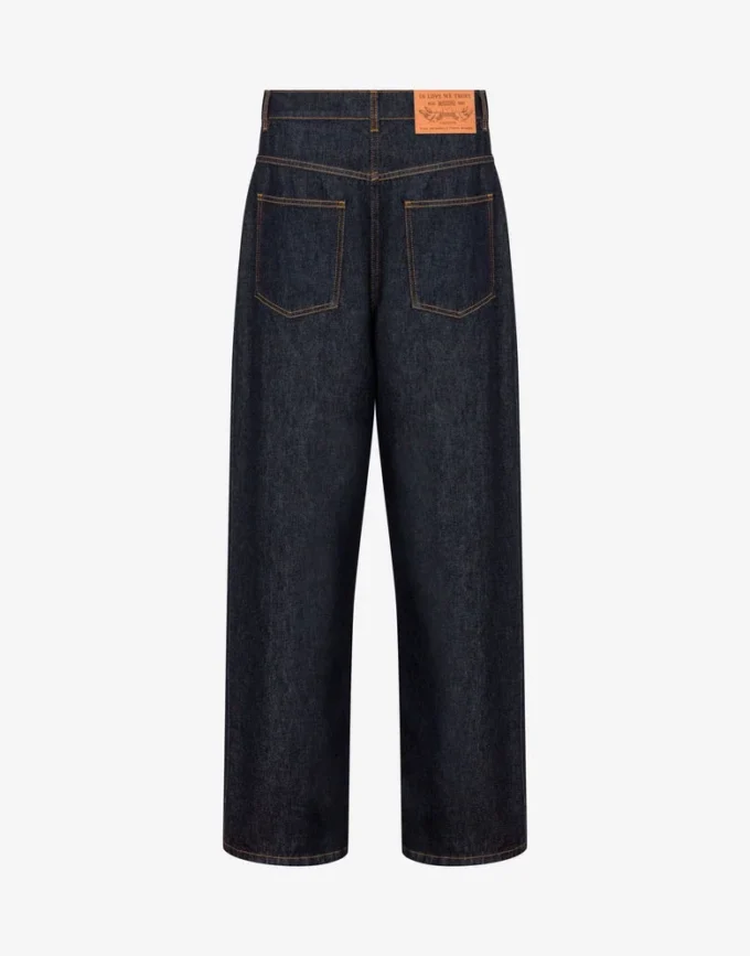 Blue cotton denim pants