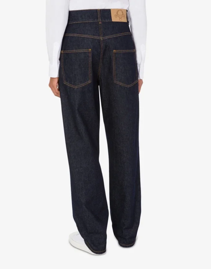 Blue denim pants Laurel Crown Patch