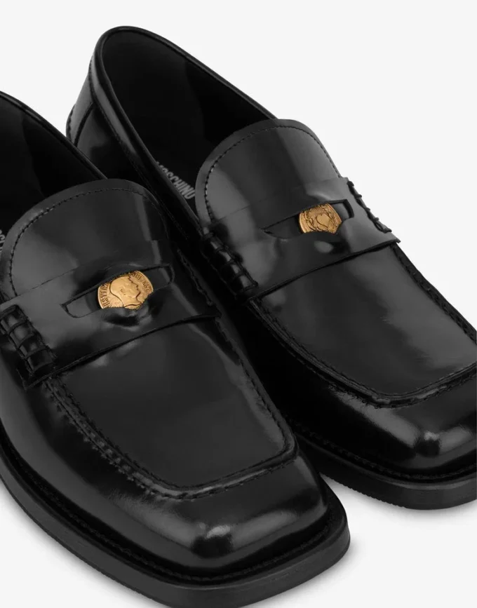 Brushed calfskin loafers