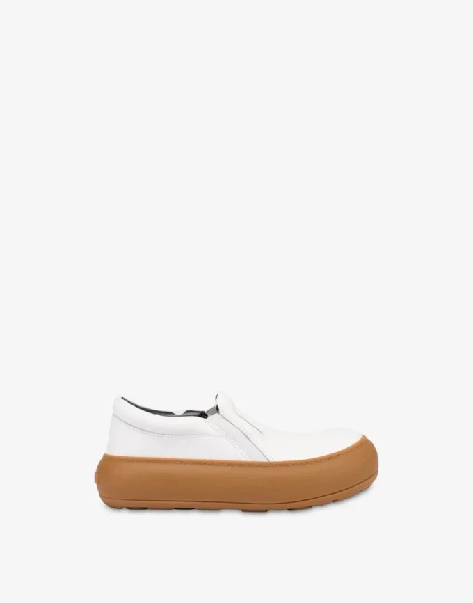 Calfskin slip-on trainers