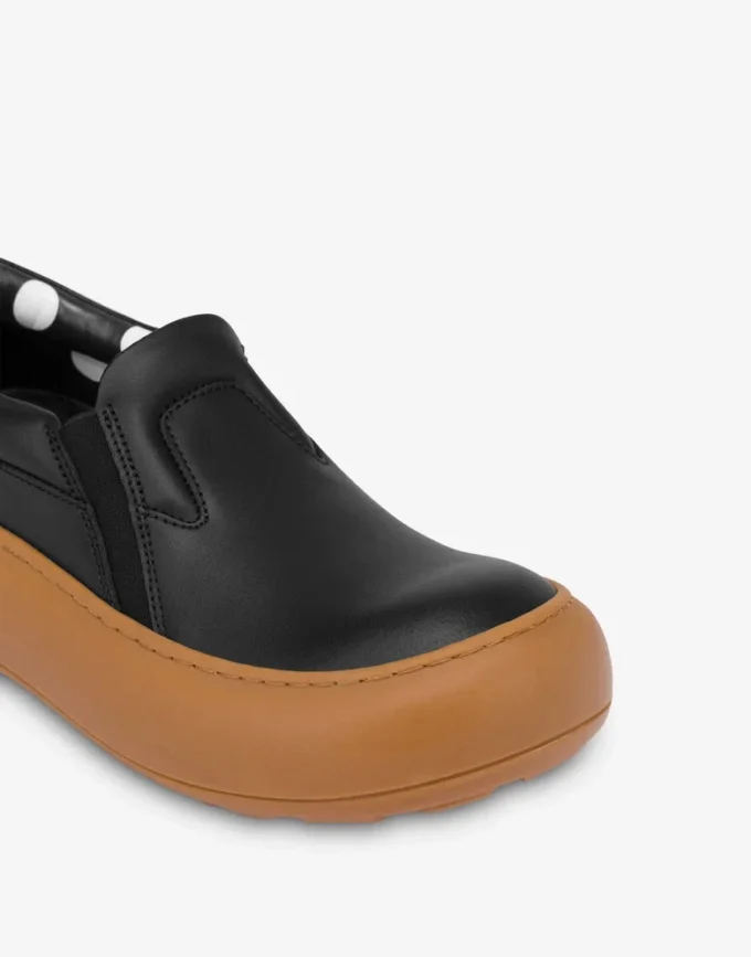Calfskin slip-on trainers