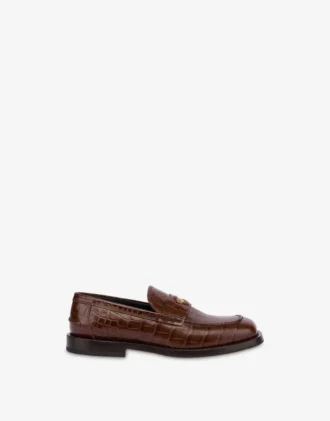 Coconut print calfskin loafers