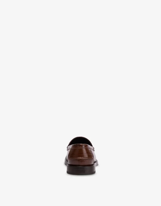 Coconut print calfskin loafers