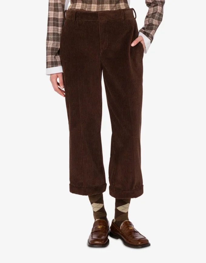 Corduroy crop pants