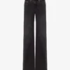 Cotton denim flare pants