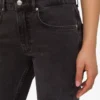 Cotton denim flare pants