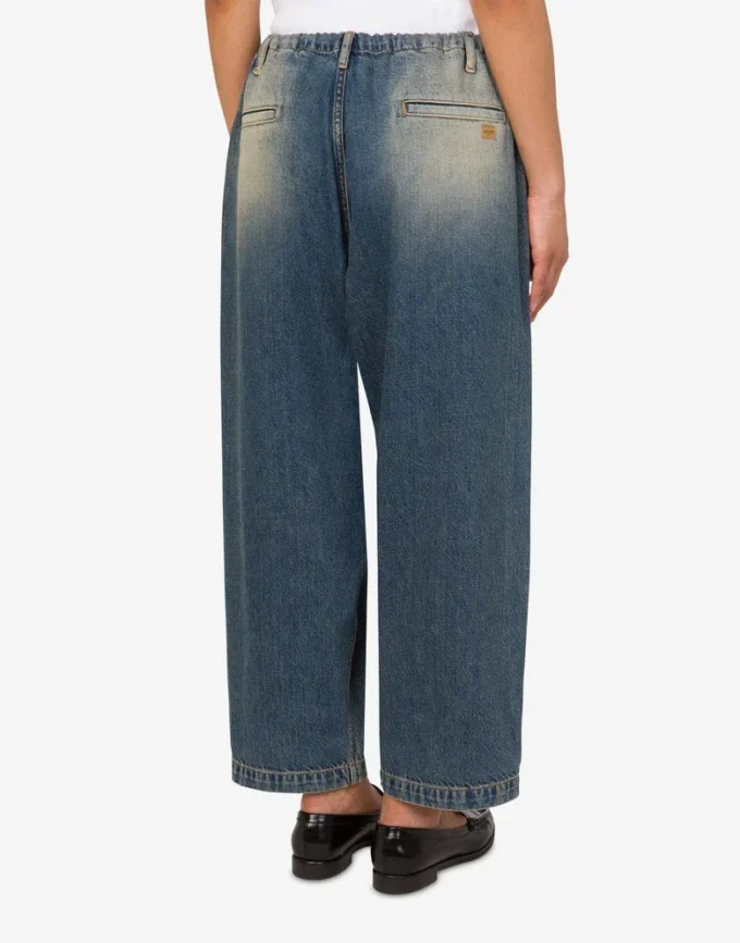 Cotton denim pants