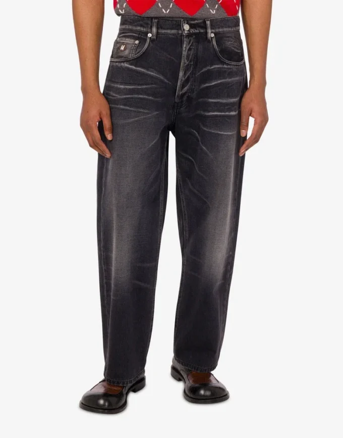 Cotton denim pants