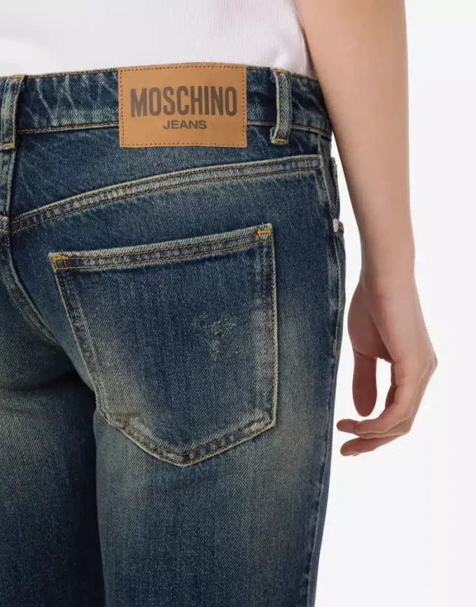 Cotton denim pants
