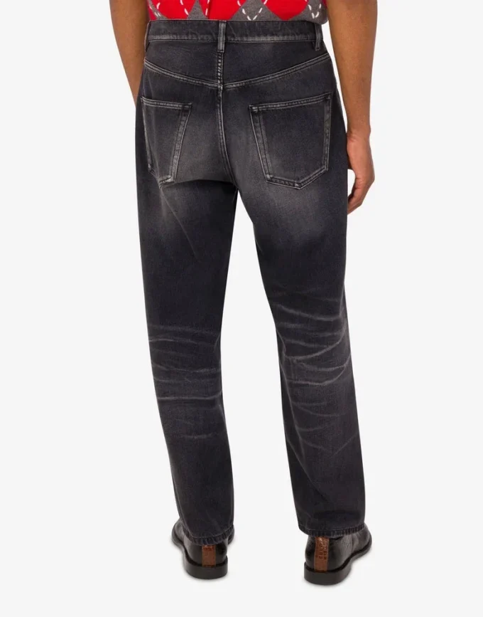 Cotton denim pants