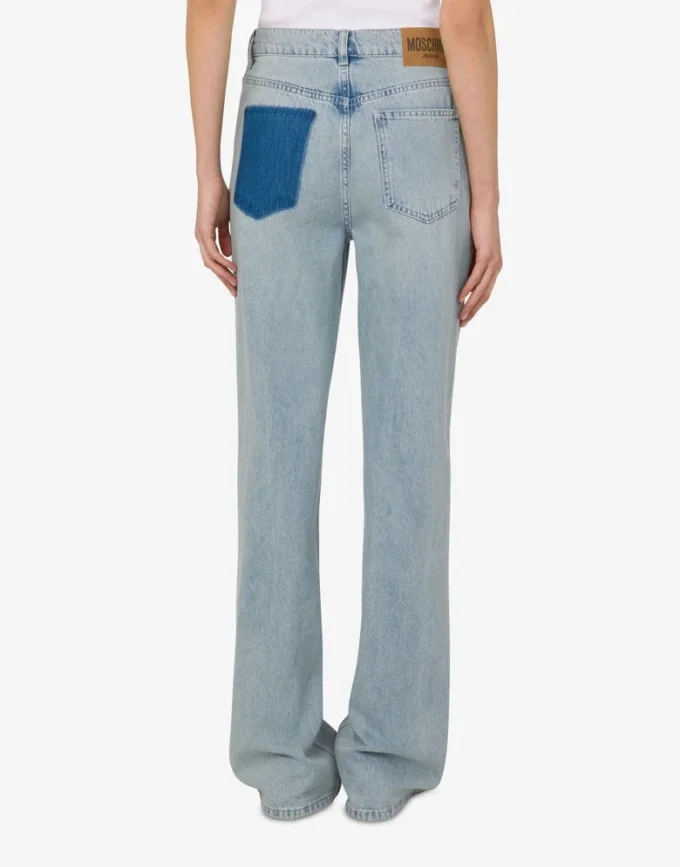 Cotton denim trousers