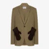 Cotton diagonal jacket