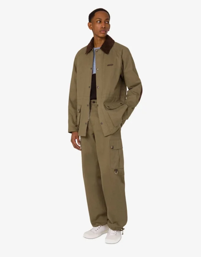 Cotton diagonal pants
