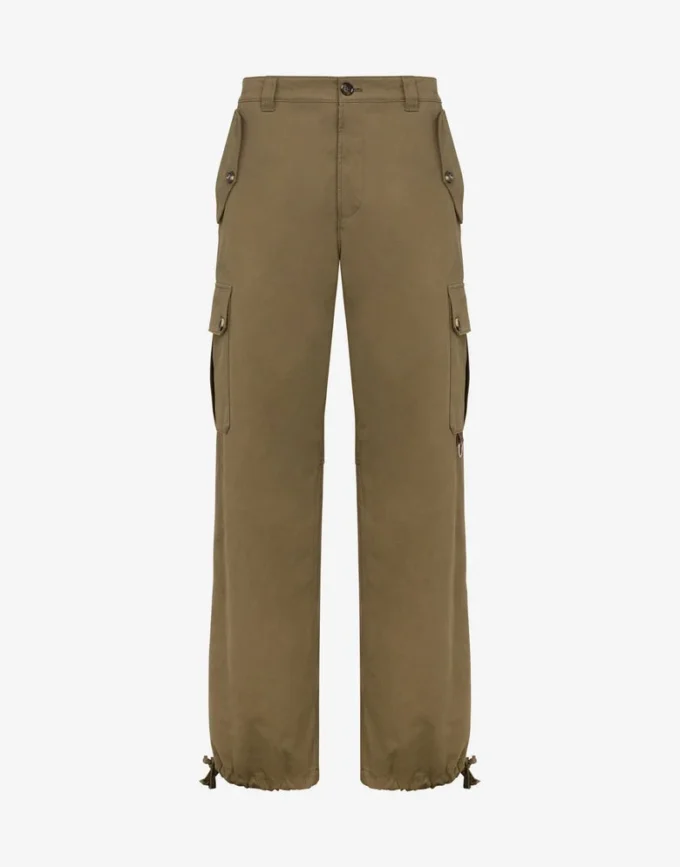 Cotton diagonal pants