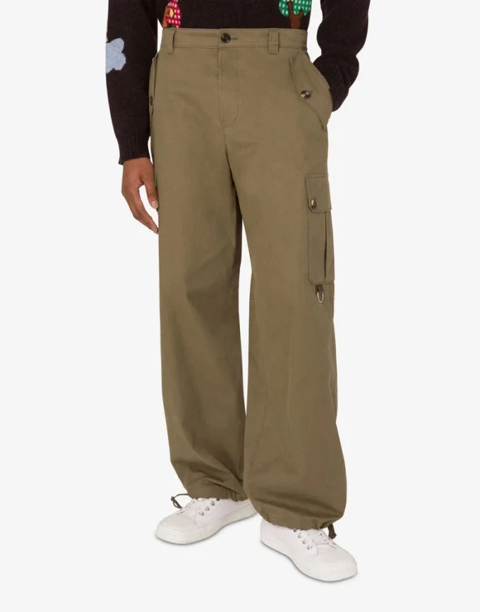 Cotton diagonal pants