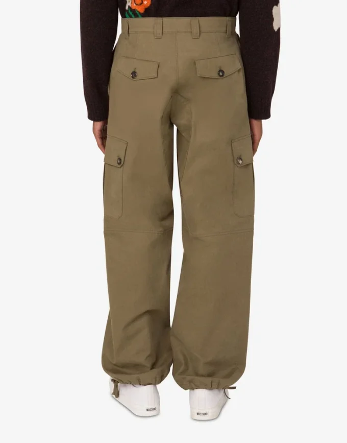 Cotton diagonal pants