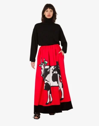 Cotton gabardine skirt Archive