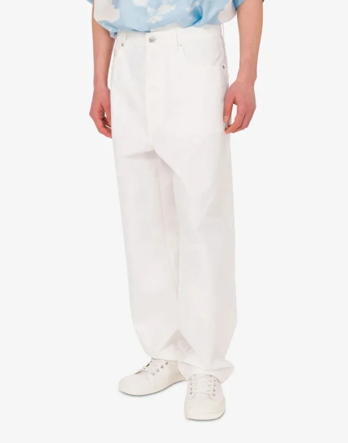 Cotton shantung pants