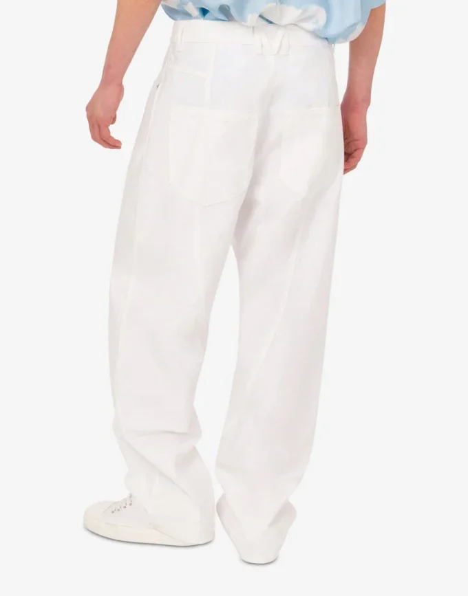 Cotton shantung pants