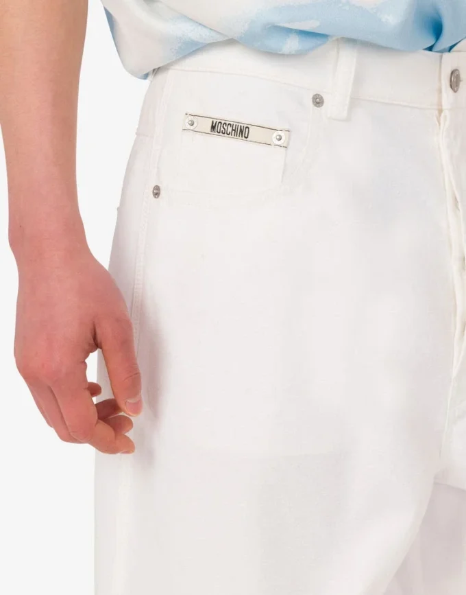 Cotton shantung pants