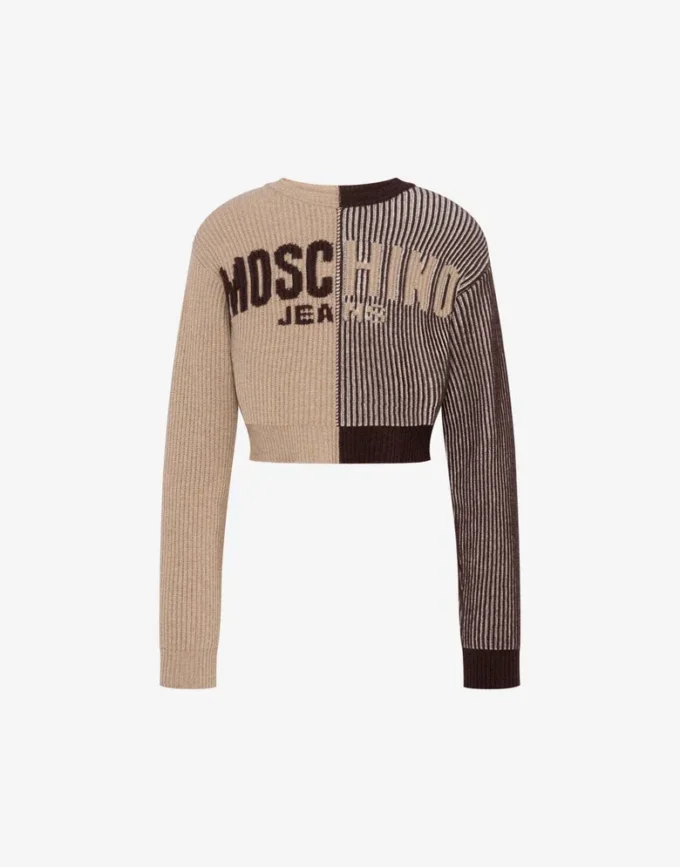 Intarsia wool blend pullover
