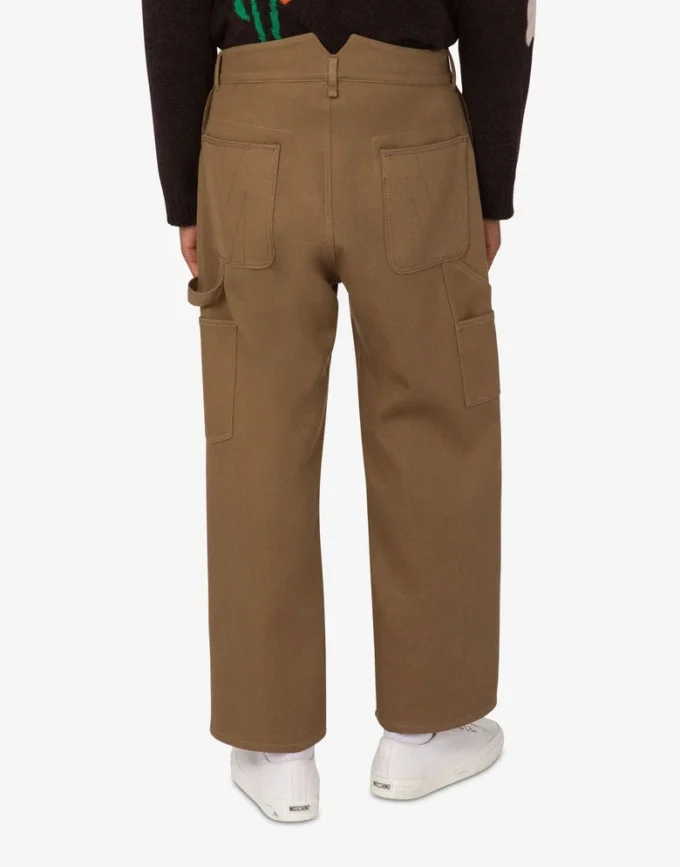 Double cotton tricotine pants