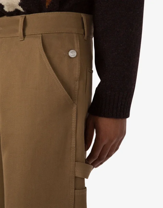 Double cotton tricotine pants