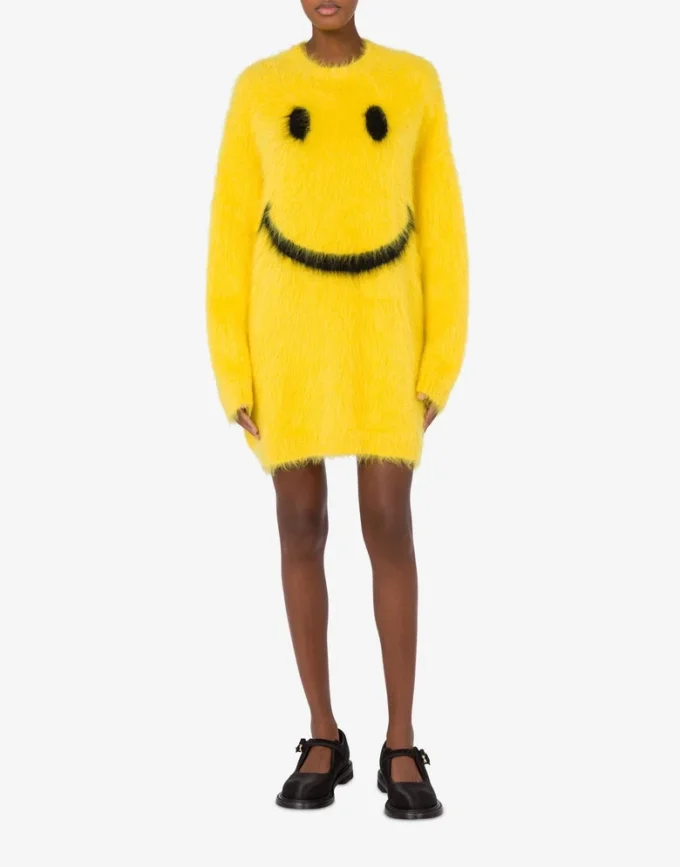 Dress in brushed mohair Smiley