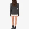 Embroidered wool canvas jacket