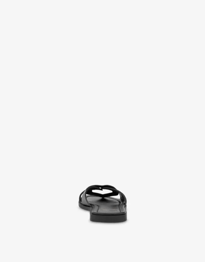 Flat calfskin sandals Filled Heart