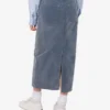 Flocked denim skirt
