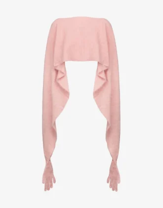 Gauzy mohair hood