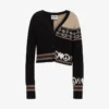 Intarsia wool blend pullover
