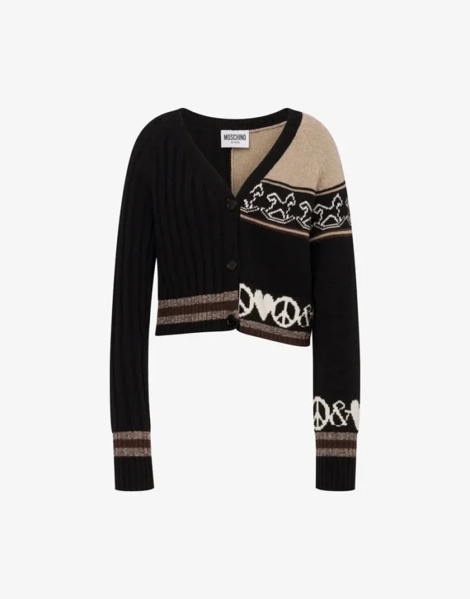 Intarsia wool blend pullover