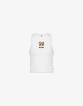 Moschino Teddy Bear stretch cotton jersey top