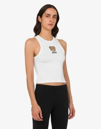 Moschino Teddy Bear stretch cotton jersey top