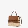 Moschino Tie Me bag in rattan Small