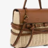 Moschino Tie Me bag in rattan Small