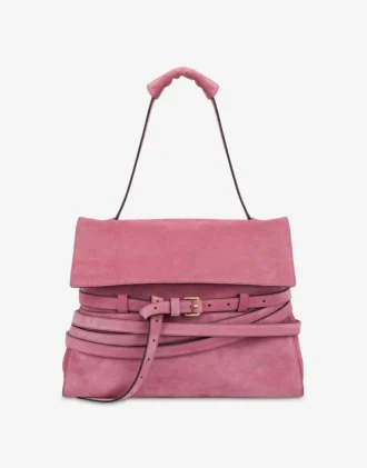 Moschino Tie Me bag in suede Medium