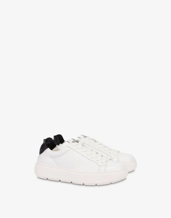 Nappa leather and lambskin sneakers