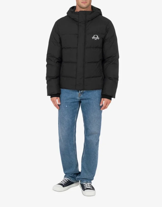Nylon Puffer Jacket Laurel Crown Logo