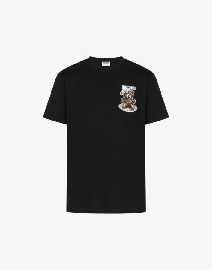 Organic cotton jersey polo shirt Moschino Teddy Bear